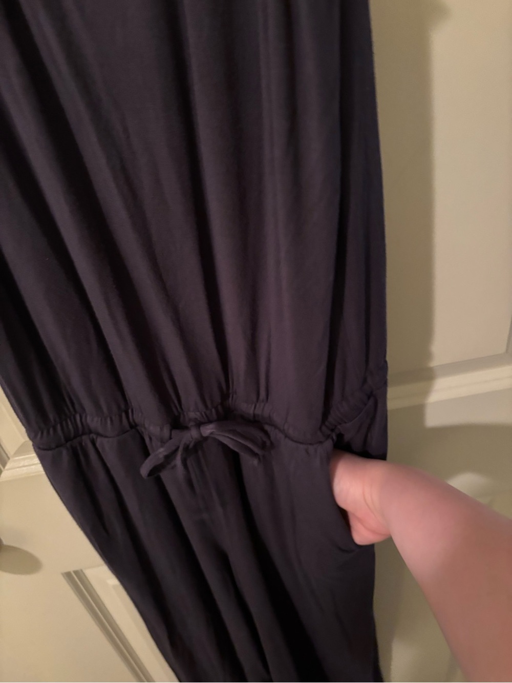 Athleta Sleeveless Black Wide-Leg Jumpsuit Super Soft Comfy Casual Size 6 - Picture 5 of 10